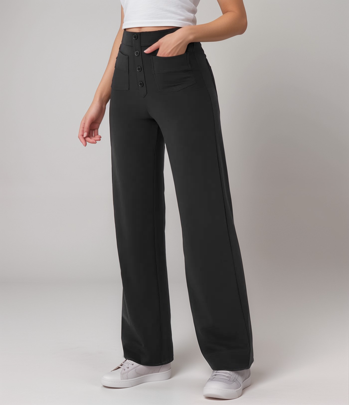 Noa | Elastische broek met hoge taille | 1+1 GRATIS