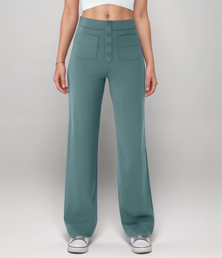 Noa | Elastische broek met hoge taille | 1+1 GRATIS