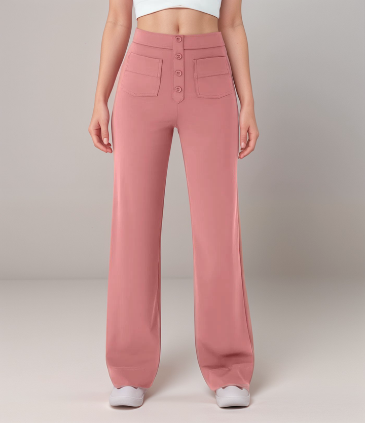 Noa | Elastische broek met hoge taille | 1+1 GRATIS