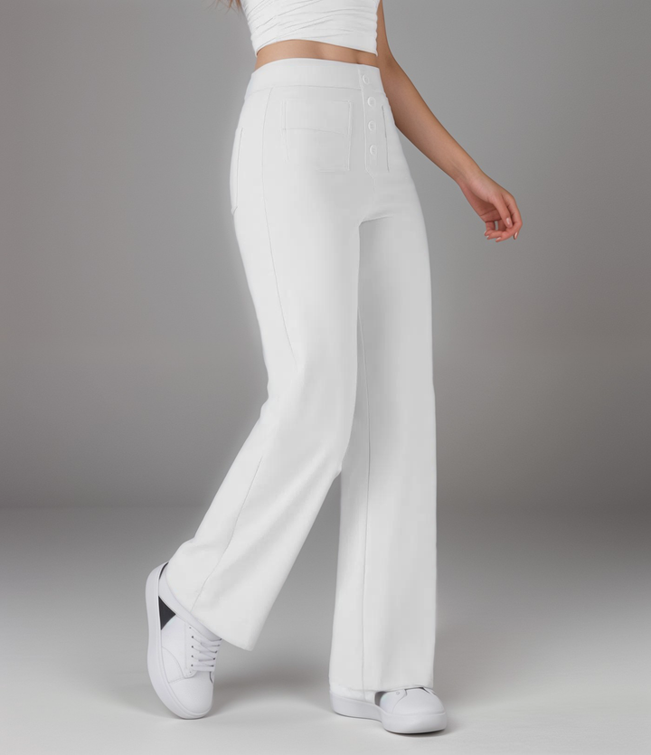 Noa | Elastische broek met hoge taille | 1+1 GRATIS