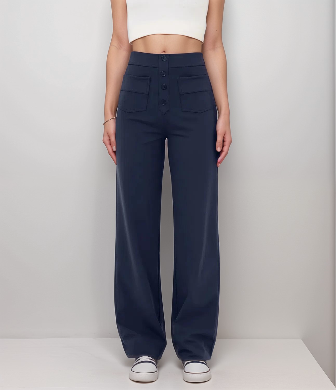Noa | Elastische broek met hoge taille | 1+1 GRATIS