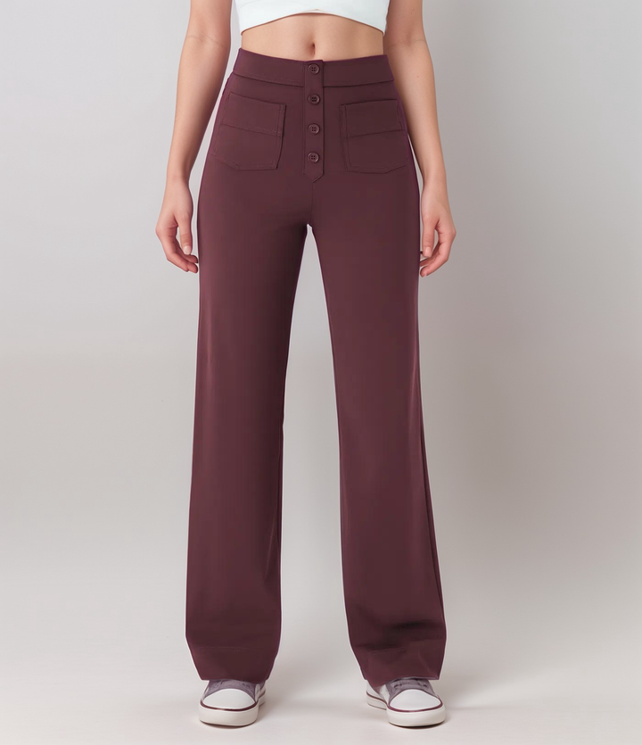 Noa | Elastische broek met hoge taille | 1+1 GRATIS